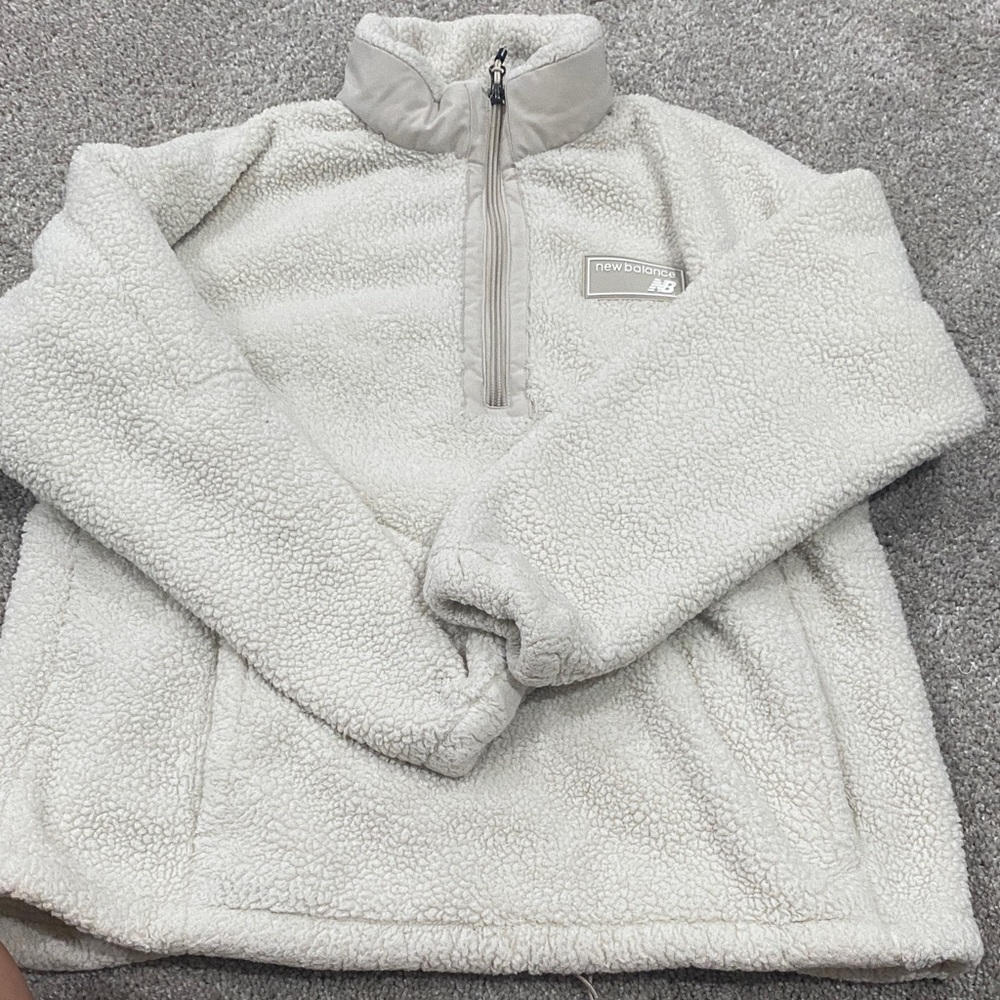 New Balance Cream Sherpa Sweater